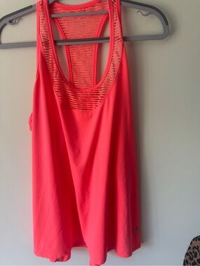 Women’s Coral Racerback Tank Top with Mesh Back